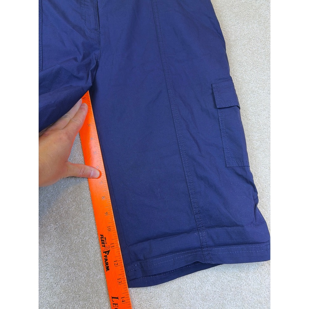 Chico's Fitigues Short Womens 10 Blue Cargo Classic Rise Stretch Utility NEW - Picture 8 of 8